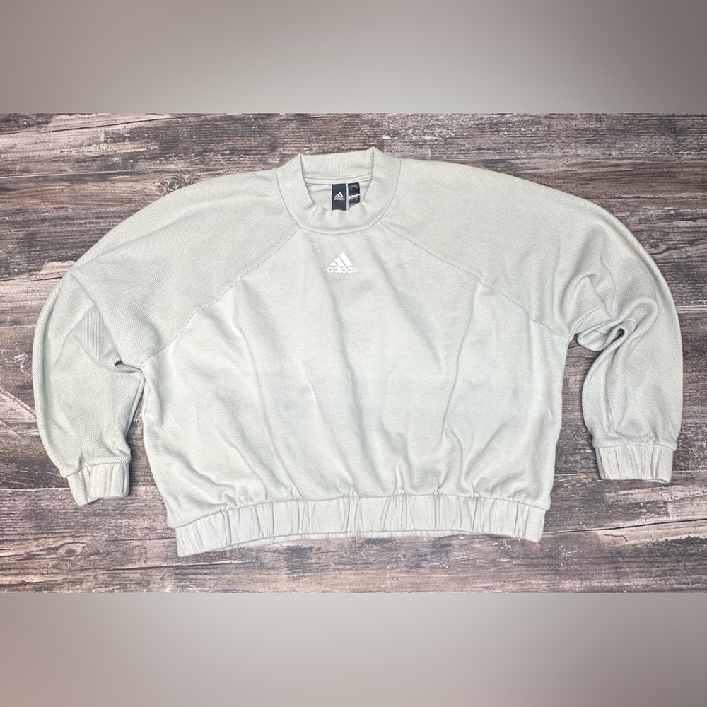 Adidas Y2K Crewneck - Cropped Fit Sweatshirt Seafoam Green - Men’s M